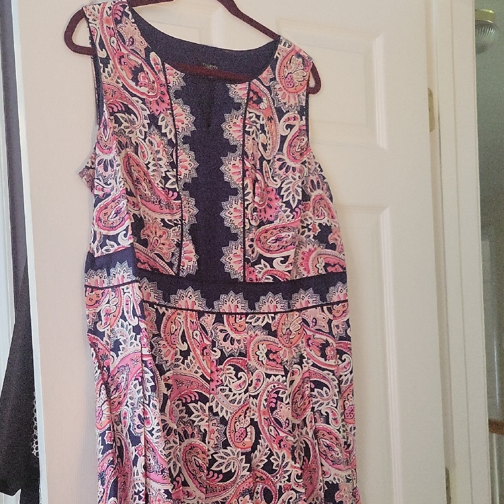 Talbots Elegant Paisley Print Dress 16WP